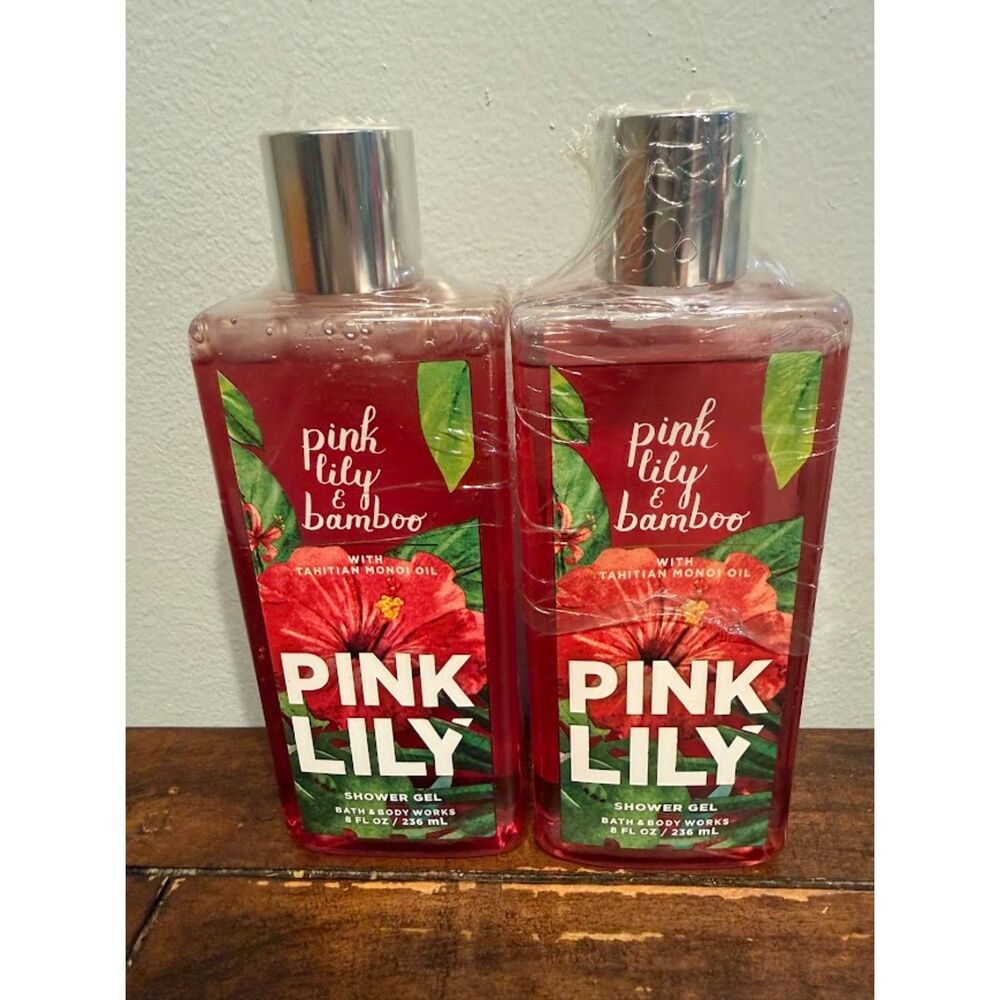 Bath & Body Works Pink Lily & Bamboo Shower Gel x2